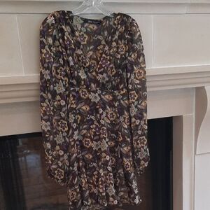 Zara Multicolor Floral Patterned Mini Dress